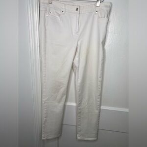 J MCLAUGHLIN White Straight-Stretch Leg Jeans